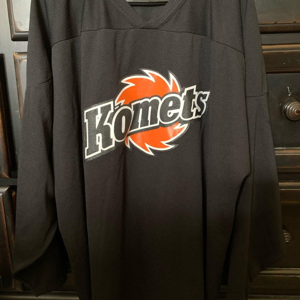 XL Black Fort Wayne Komets Athletic Knit Hockey Training Jersey ECHL